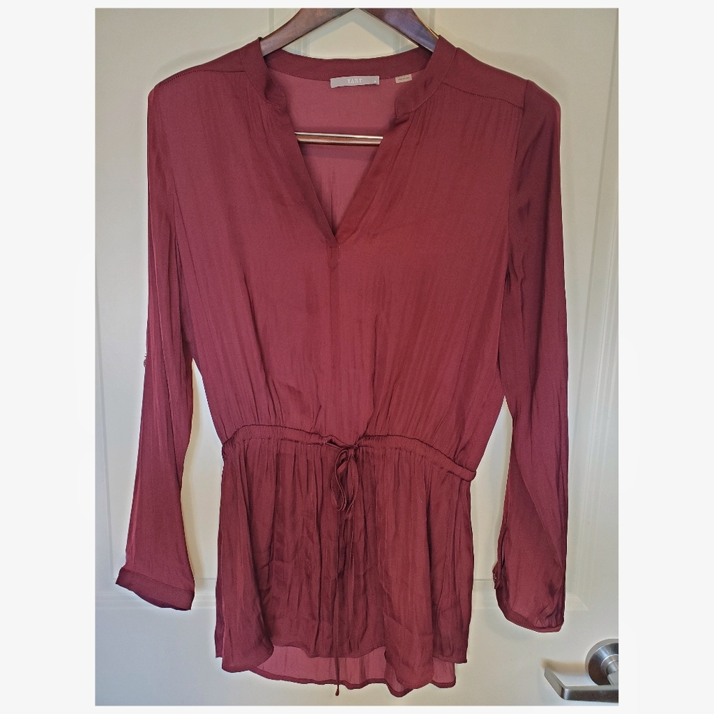 Tart Clothing Long Sleeve Blouse Size M Color Maroon